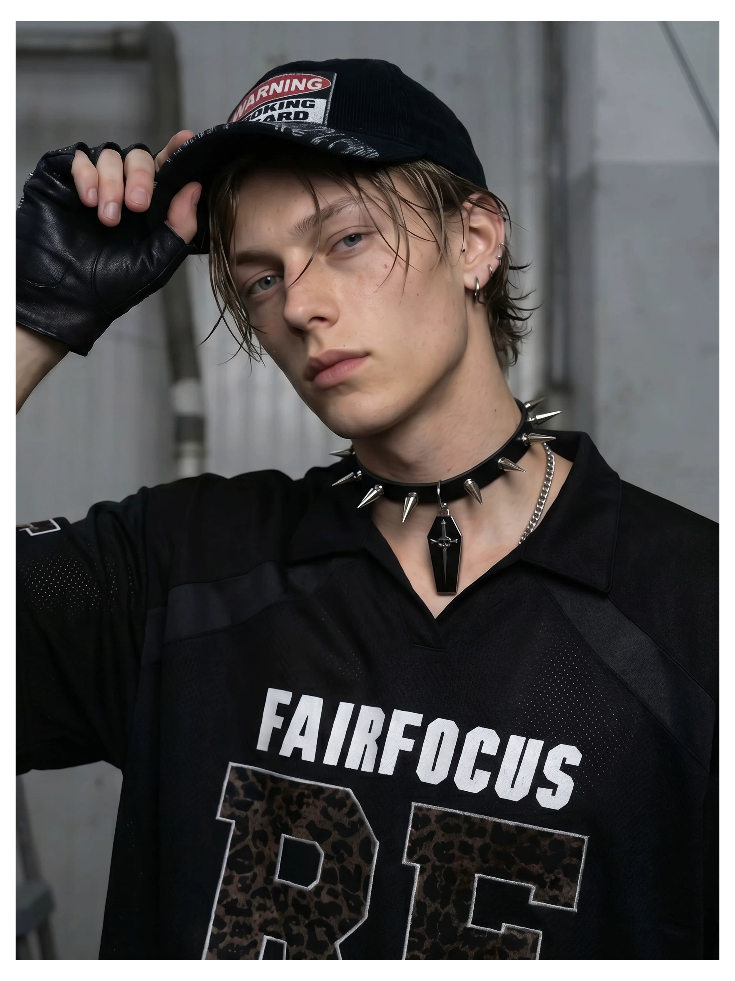 Leopard Embroidered Polo Jersey Tee