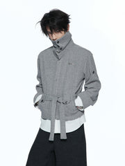 Merwev Convertible Collar Knit Cardigan