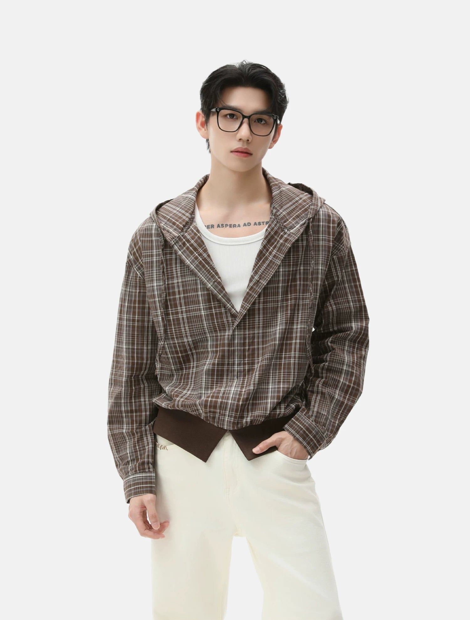 Vintage Plaid Hooded Jacket