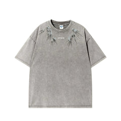 【25s Aug.】Vintage Printed Rhinestone Short Sleeve T-Shirt