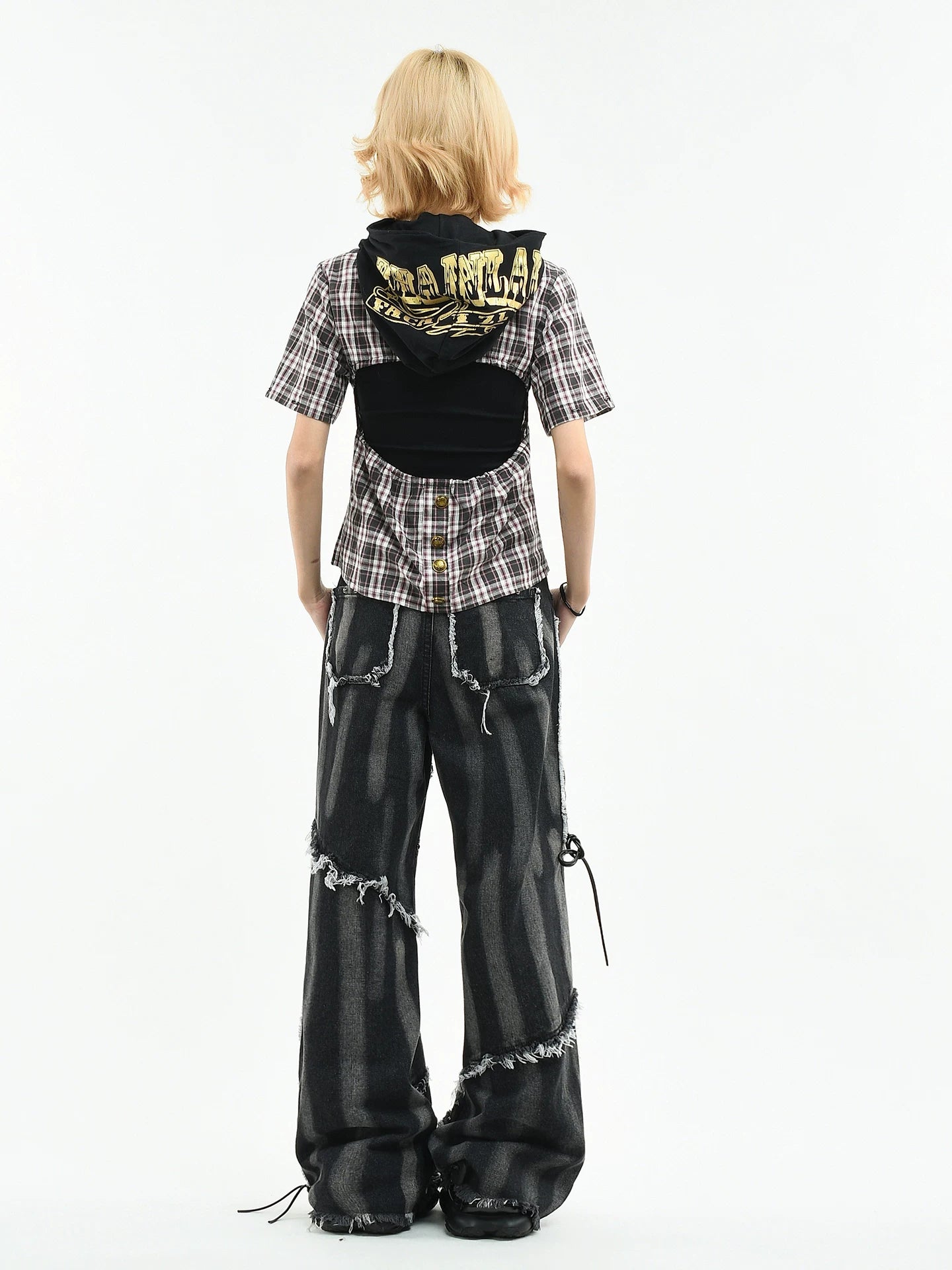 【26s Mar.】Detachable Sleeve Plaid Shirt