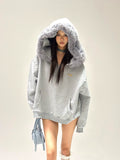【25s Sep.】Slouchy Fur Collar Cardigan Hoodie