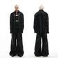 【25s Apr.】Hollow Out PU Leather Metal Clasp Jacket