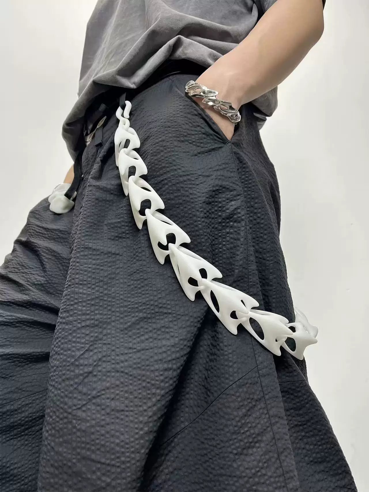 Cyber Gothic Spine Waist Chain