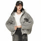 【25s Jul.】Mottled Distressed Striped Cotton Coat