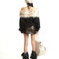 【25s Sep.】Vintage Off-the-shoulder Fur Collar Sweatshirt