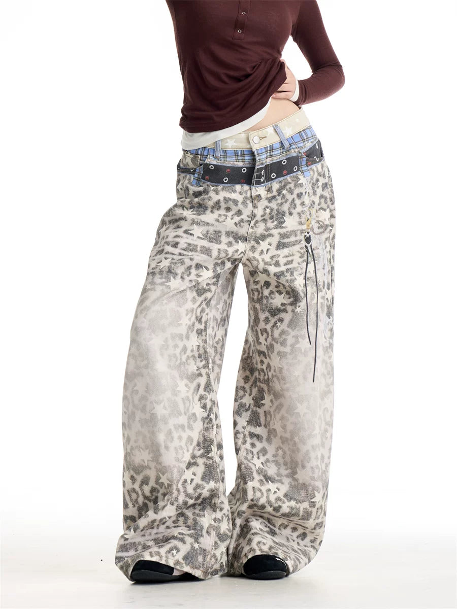 【26s Mar.】Vintage Leopard Wide-Leg Pants