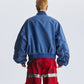 【25s Aug.】Distressed Washed Loose Bomber Jacket