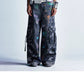 【25s Aug.】Vintage Cartoon Graffiti Camouflage Patchwork Jeans
