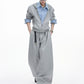 【25s Aug.】Fake Two-piece Shirt Stitching Hooded Sweatshirt/Pants
