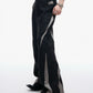 【25s Aug.】Colorblock Patchwork Cropped Jacket and Flared Pants Set