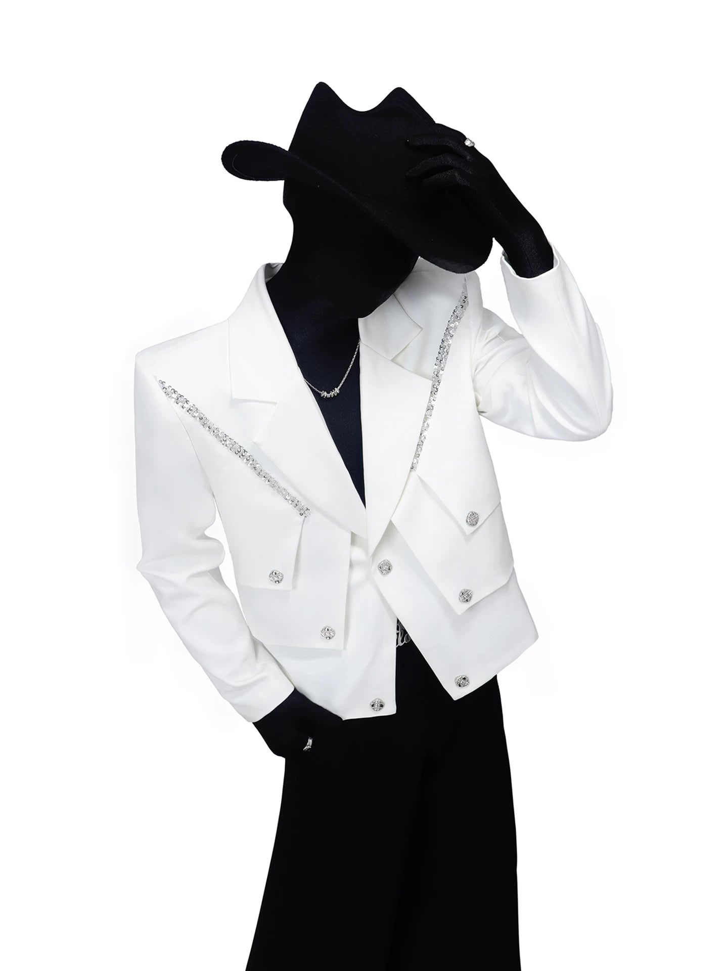 Layered Deconstructed Cropped Blazer