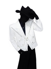 Layered Deconstructed Cropped Blazer