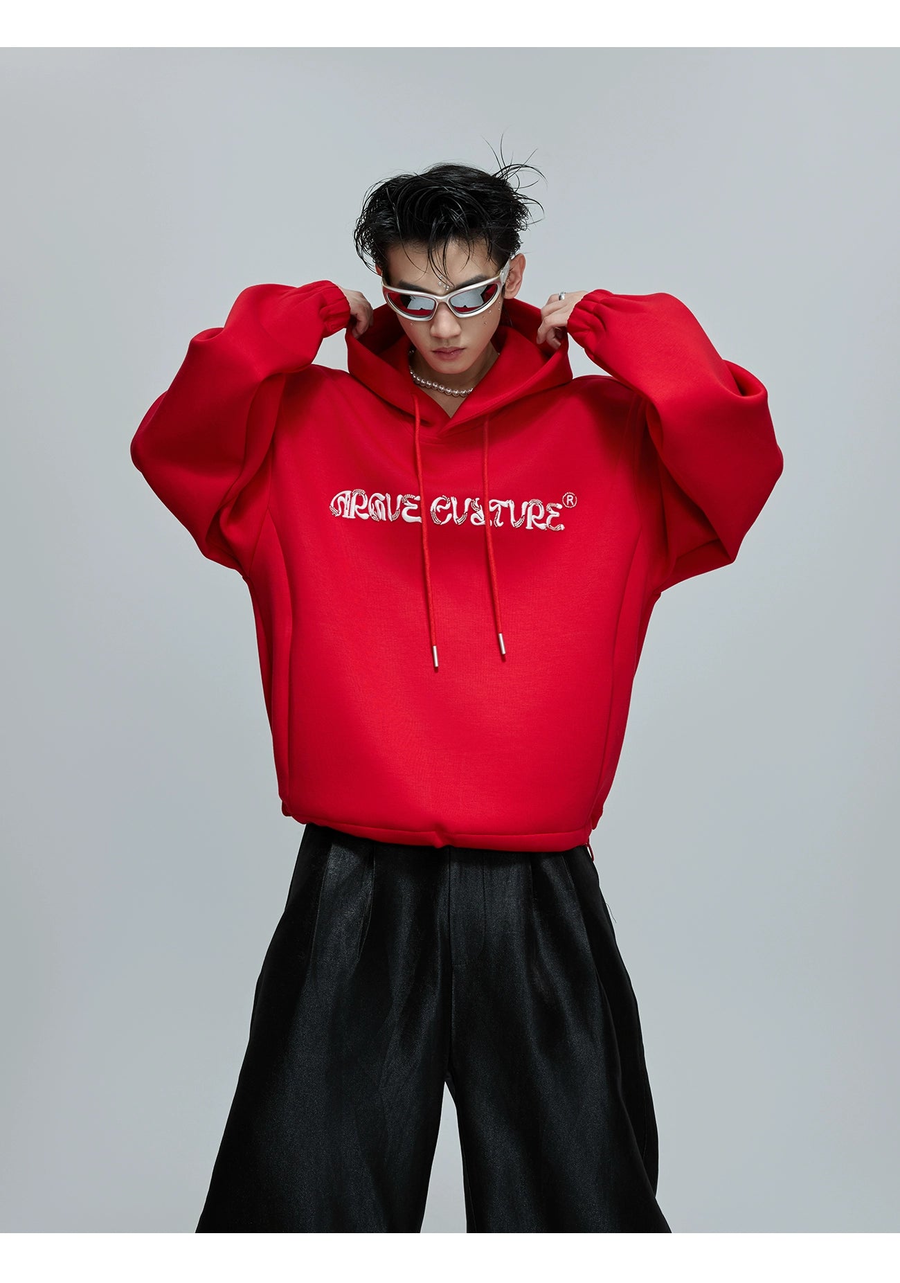 Beaded Embroidered Hoodie