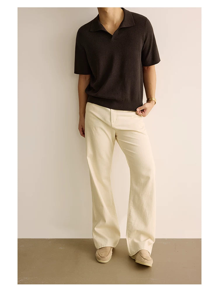 Ice Silk Knit Polo Shirt