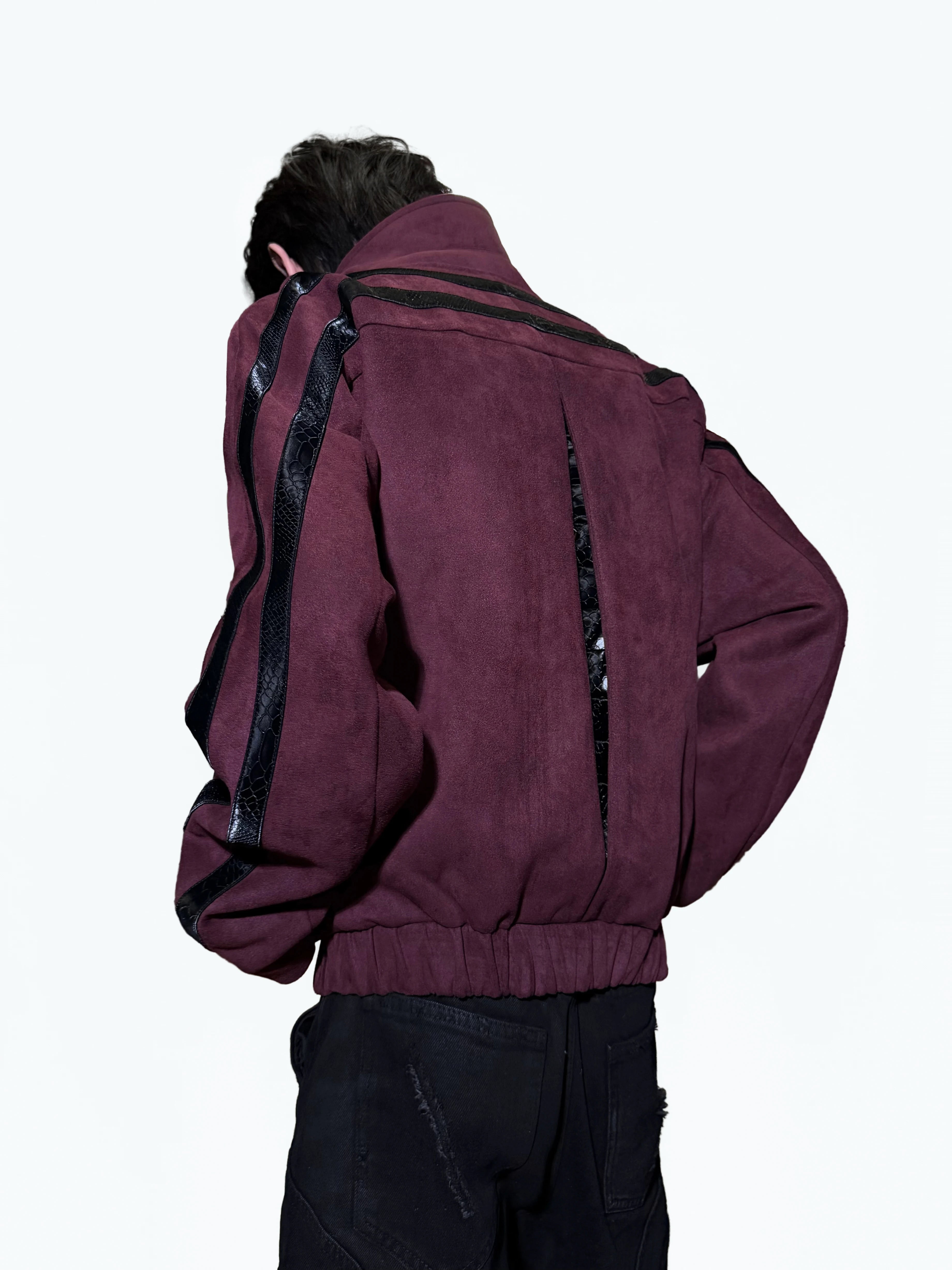 Suvet Spine Studded Suede Jacket