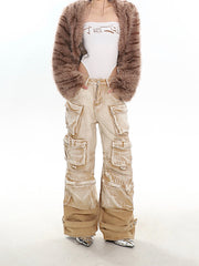 【23s December.】Washed Distressed Gradient Cargo Pants ArtsKoreanMan