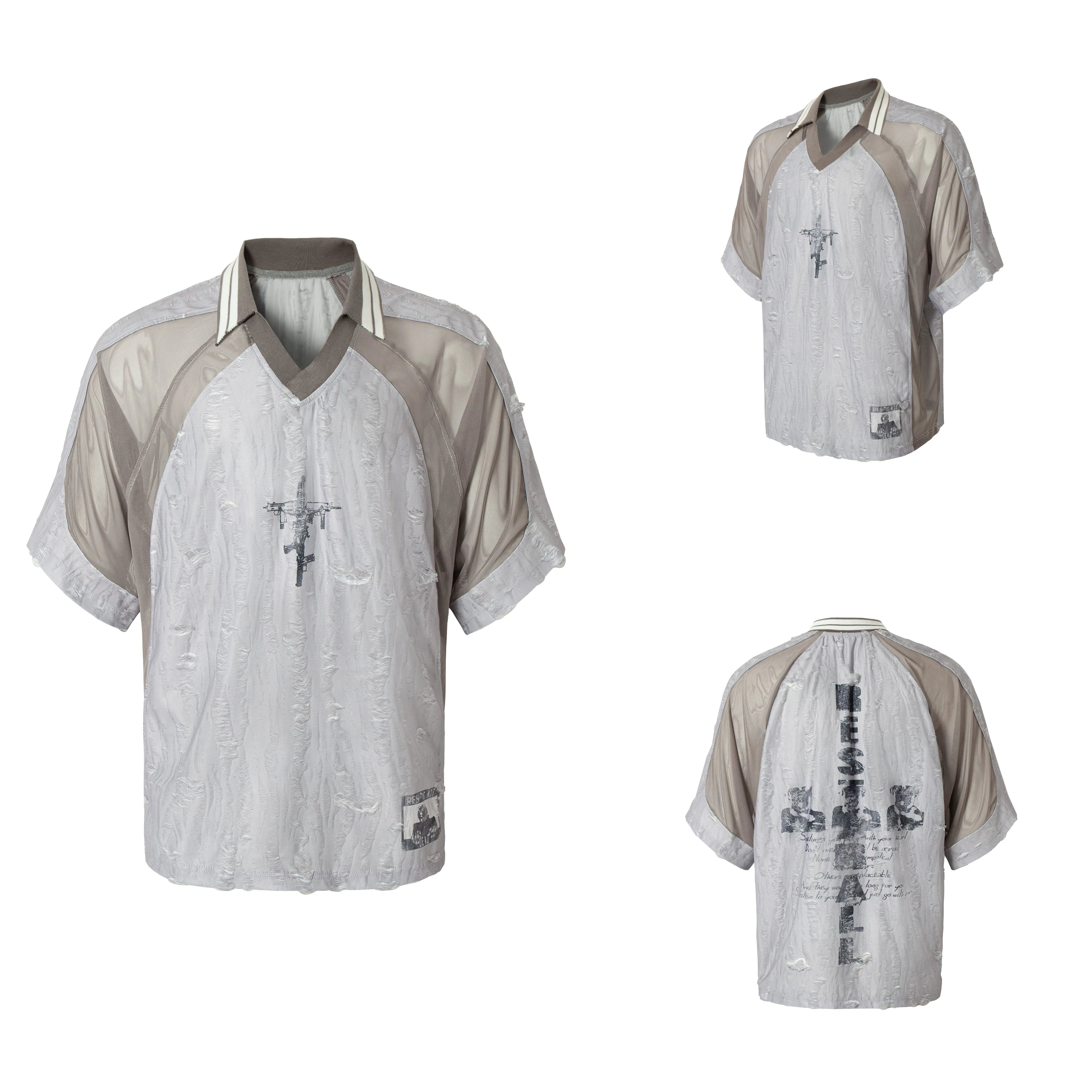 Deconstructed Patchwork Distressed Jersey Tee