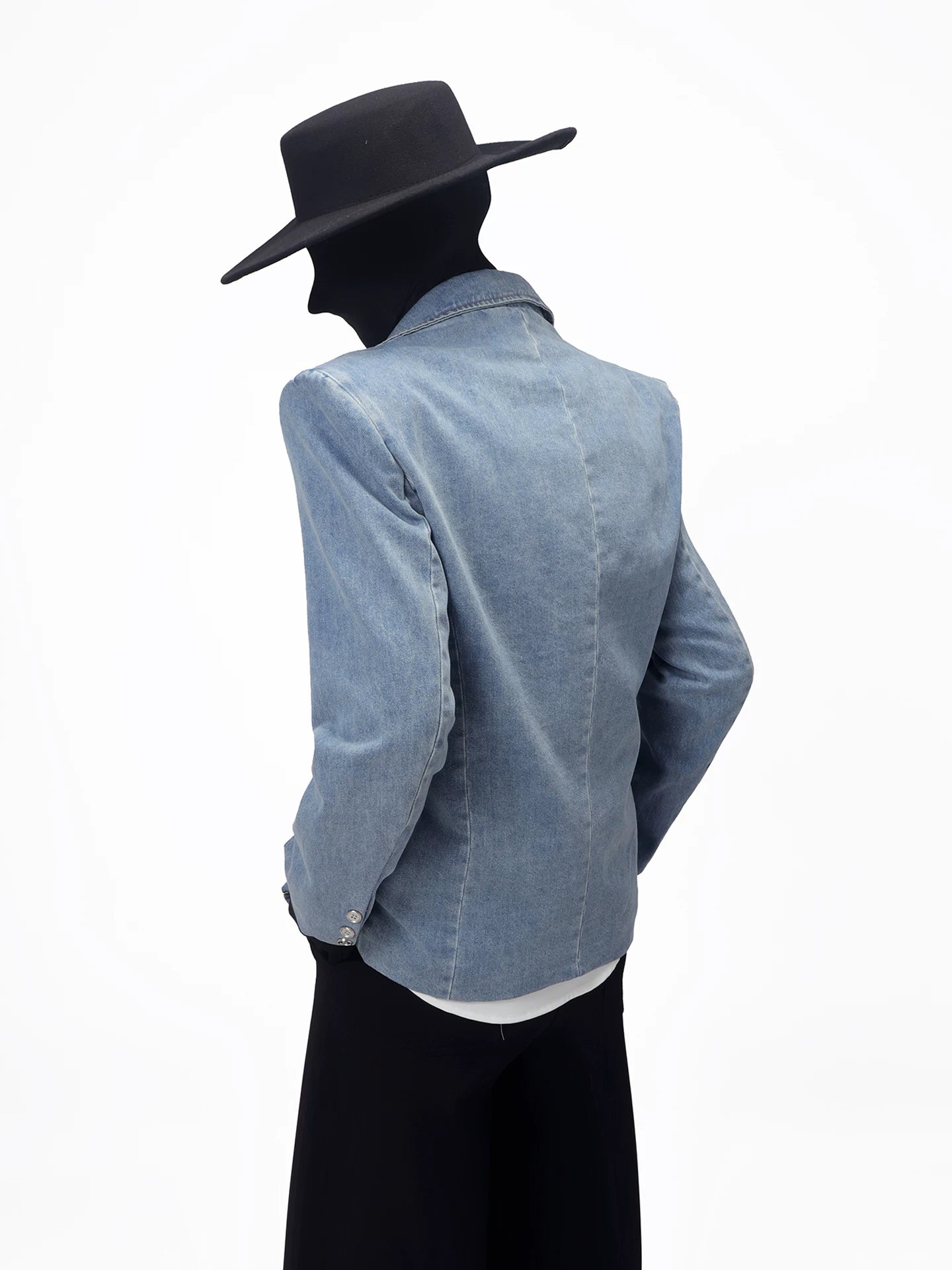 Vintage Washed Denim Blazer