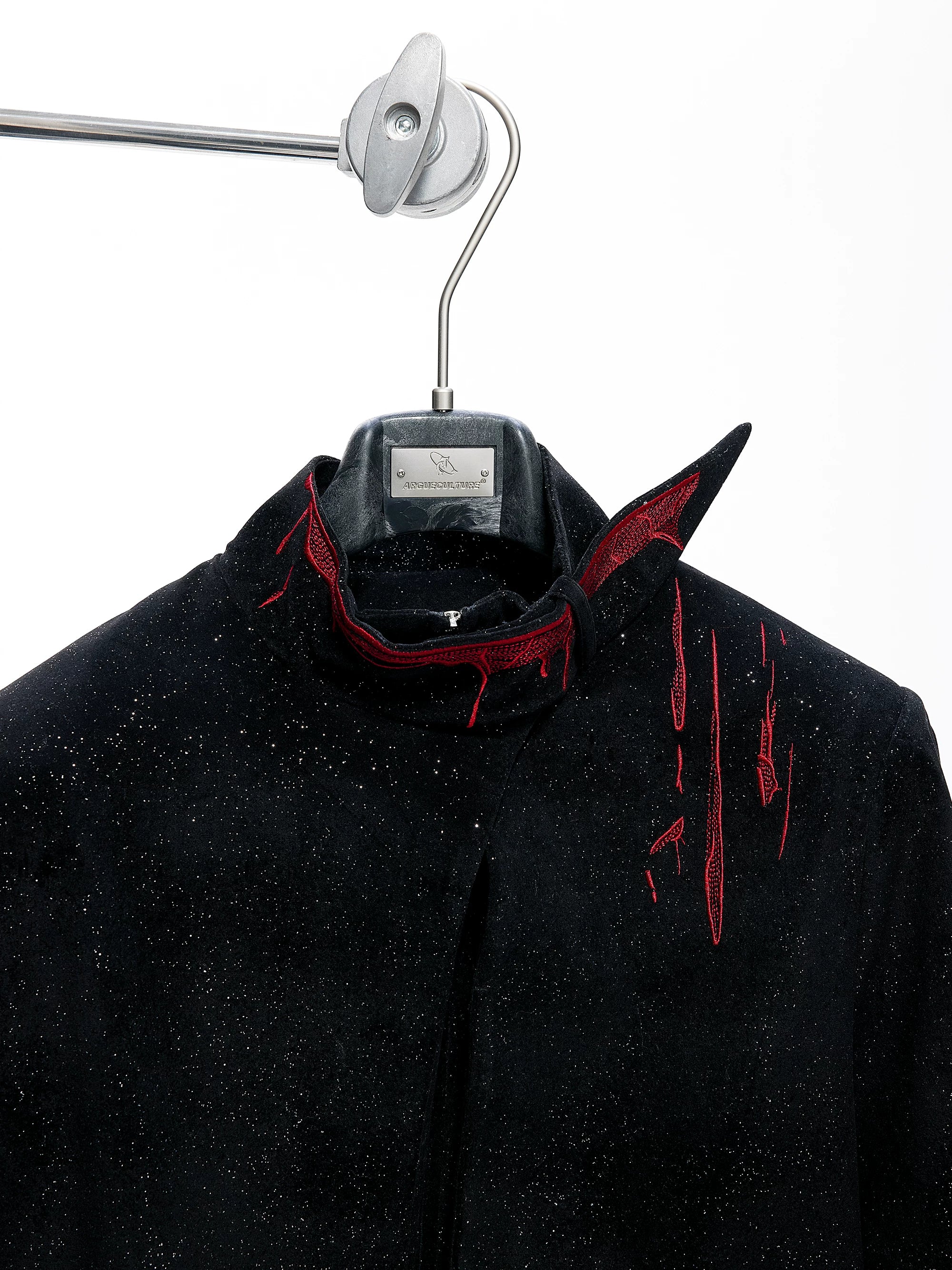 Crimson Stardust Suede Jacket