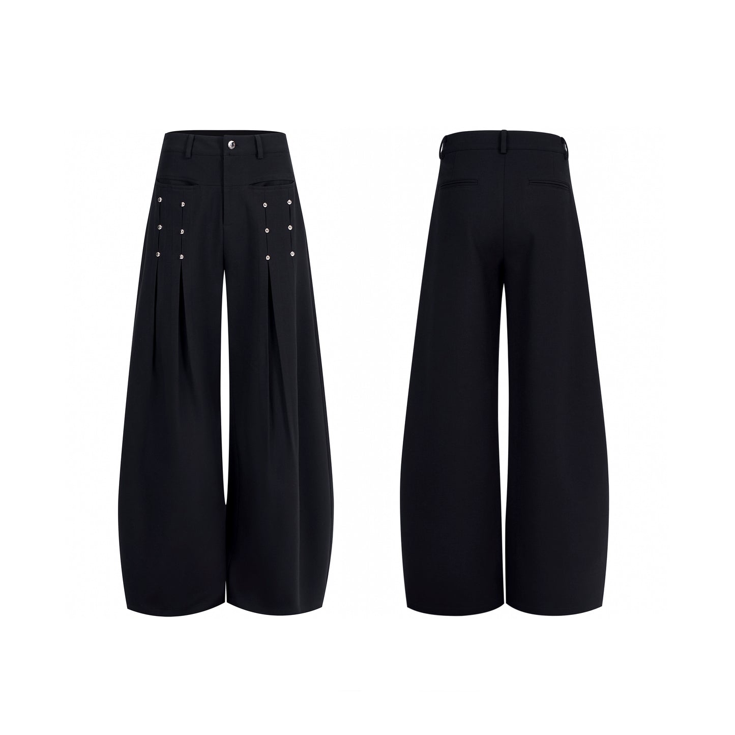 【25s Sep.】Drape Casual Beaded Trousers
