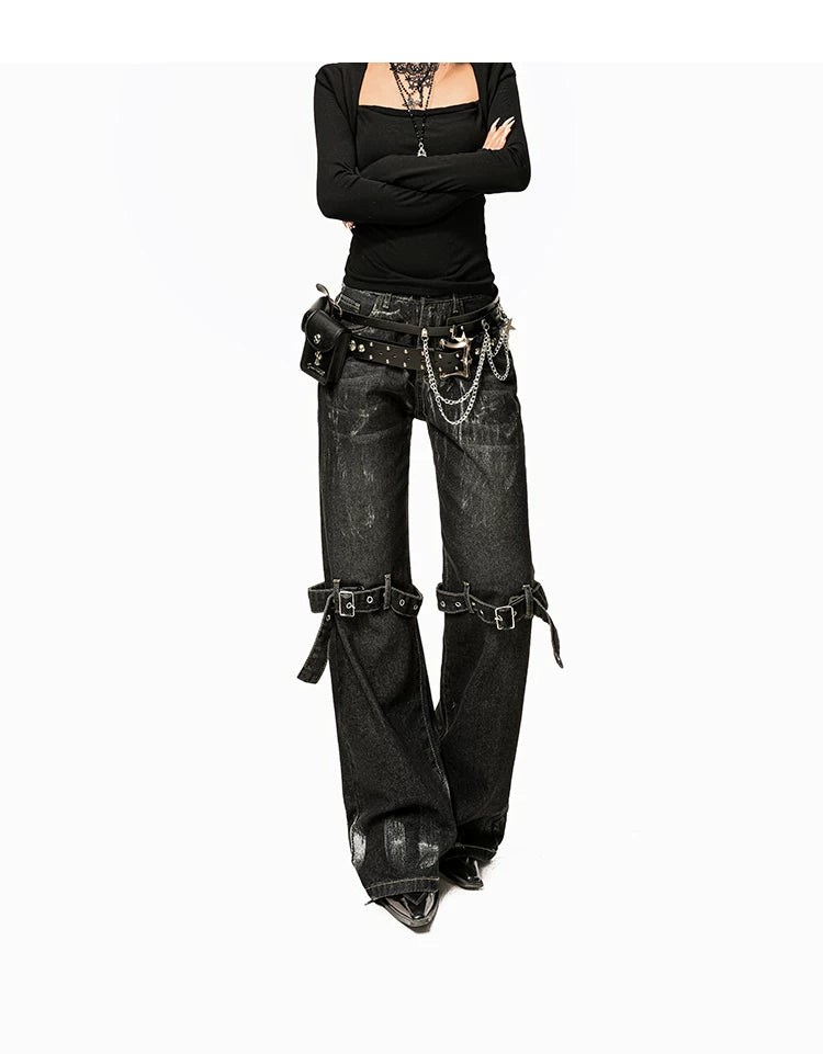 【26s Mar.】Washed Vintage Punk Denim Pants