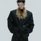【25s Nov.】Elegant Detachable Fur Collar Wool Suit/Trousers