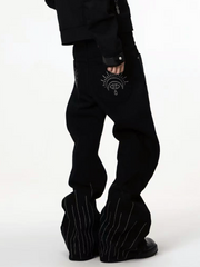 14 oz Washed Black Scimitar Jeans