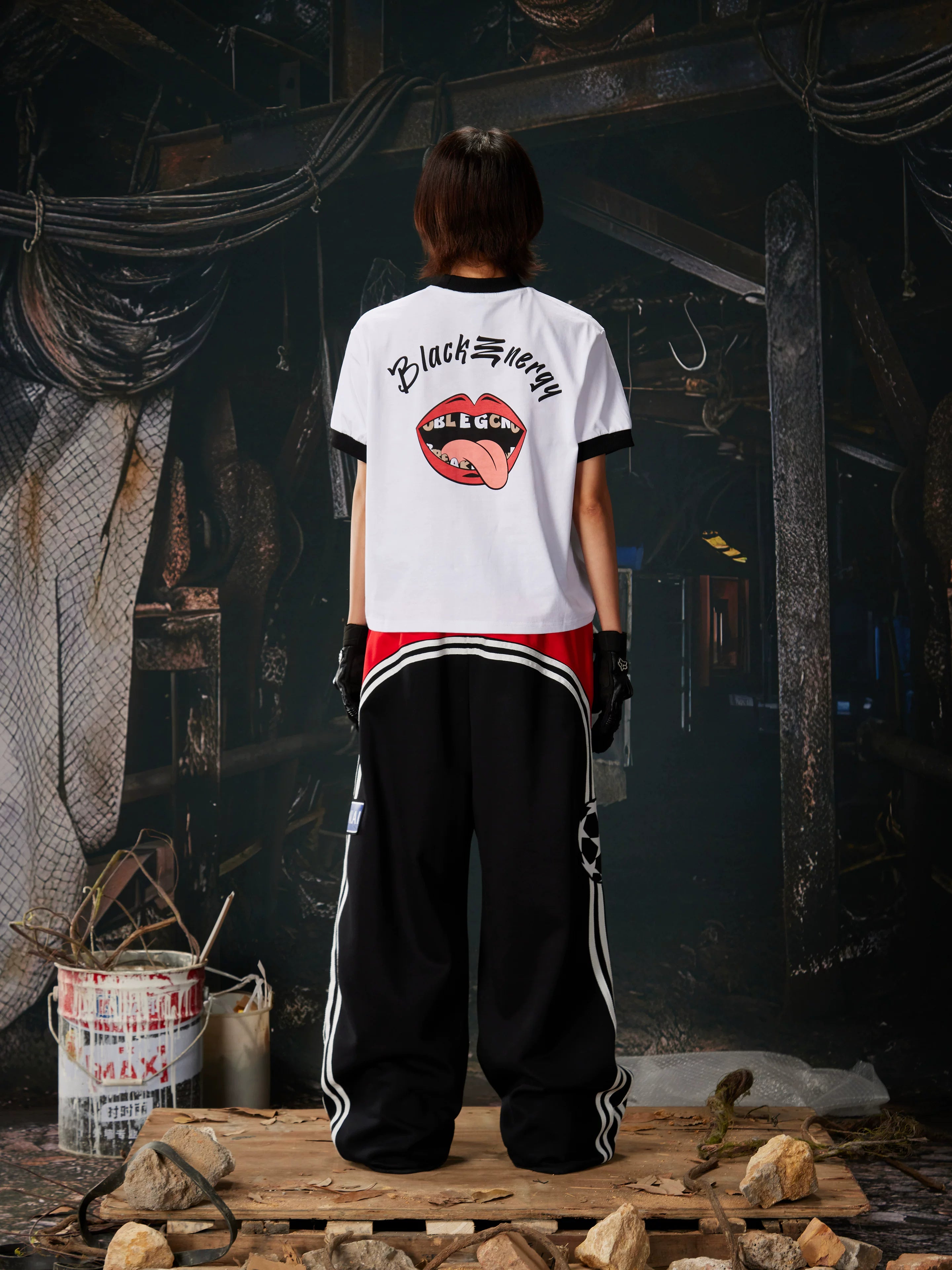 Double Waist Contrast Jersey Sweatpants