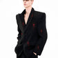 Elegant Bloodstained Vertical Striped Suit