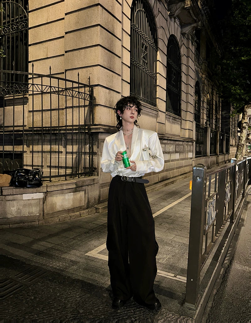 【26s Jan.】Minimal Leather Long-Sleeve Shirt