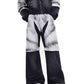 【25s Aug.】Patchwork Painted Dirty-Wash Wide-Leg Denim Pants Set