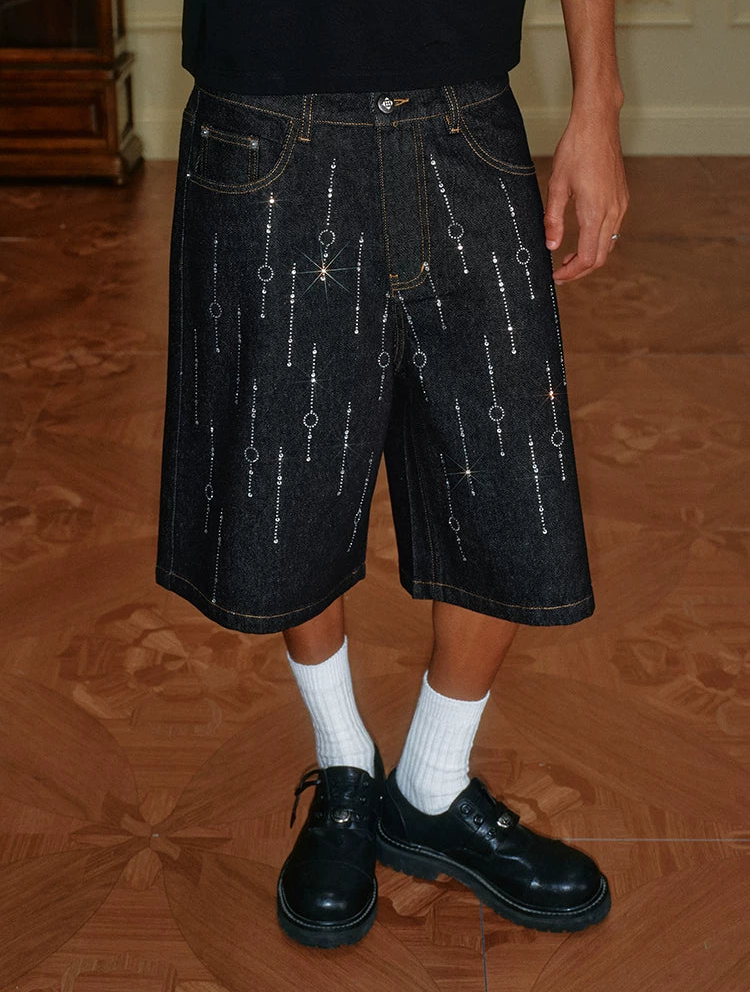 Galaxy Crystal Denim Shorts