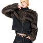 Super Warm Faux Fur Paneled Denim Jacket