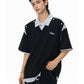 【25s Jul.】Fake Two-Piece Striped Short Sleeve Polo