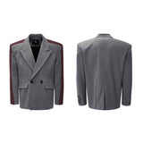 【25s Oct.】Vertical Striped Double-breasted Elegant Suit