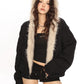 【25s Nov.】Retro Fur Collar Hooded Cotton Coat