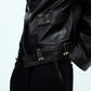 【25s Sep.】Luxury Shiny Geisha Pattern Pin Leather Jacket