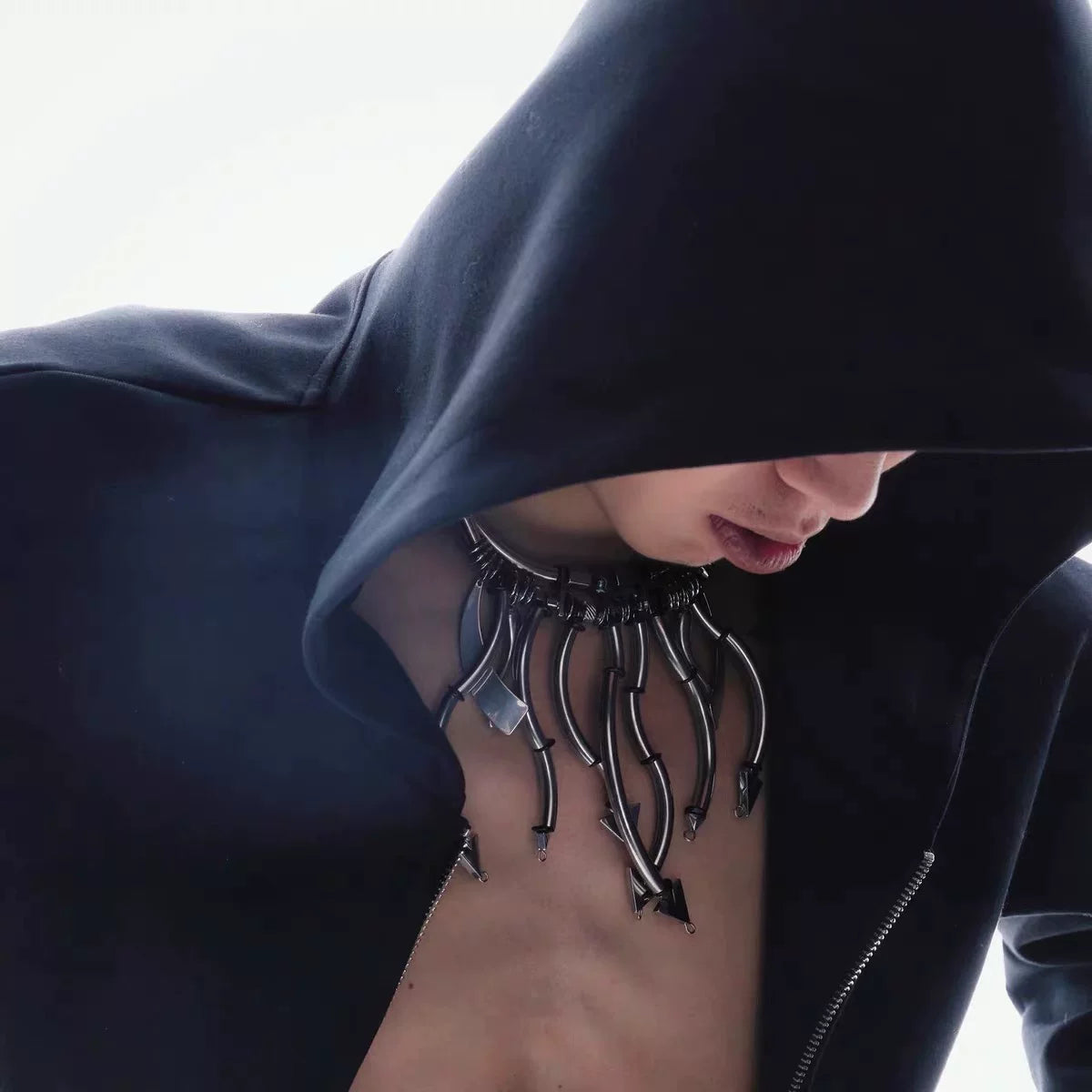 Cyber Gothic Beaded Choker