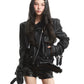 【25s Oct.】Functional Punk High Street Slim Leather Jacket