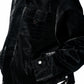 【25s Aug.】Metal-Panel Cropped Croc Leather Jacket
