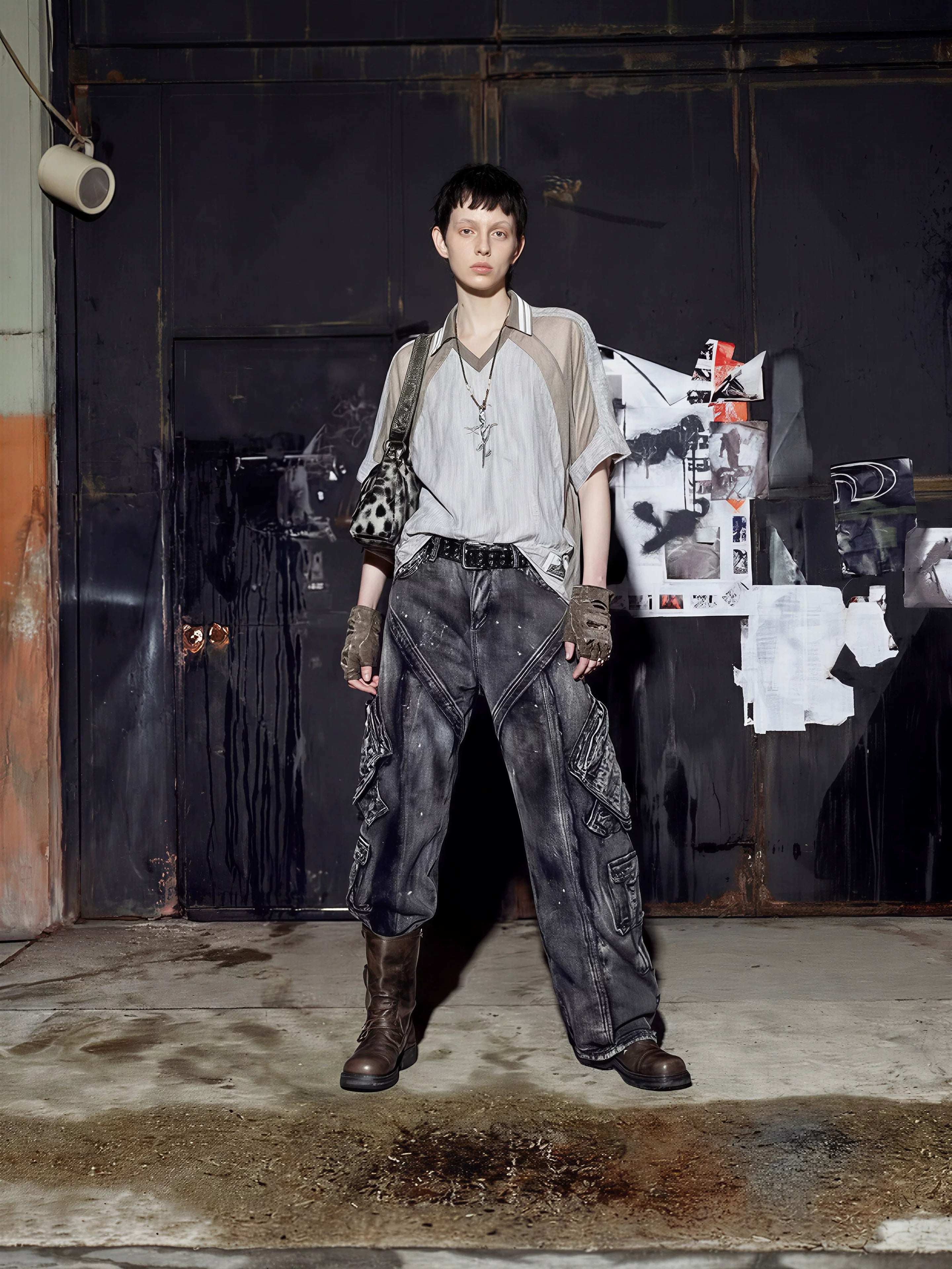 Deconstructed Patchwork Distressed Jersey Tee