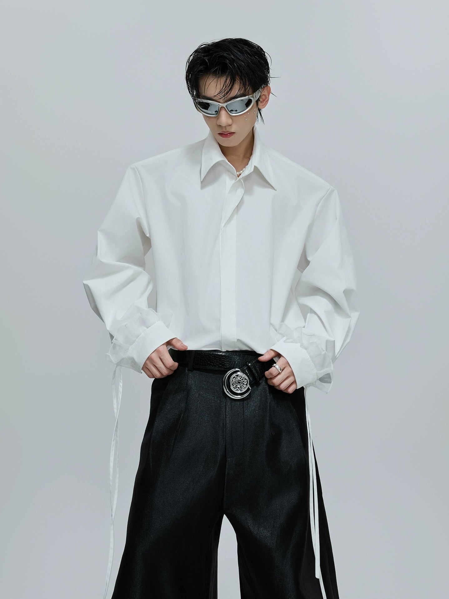 【25s Dec.】Detachable Lace Ribbon Design Shirt