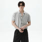 【25s Aug.】Vintage Lapel Button-Down Knitted T-Shirt