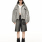 【25s Jul.】Mottled Distressed Striped Cotton Coat