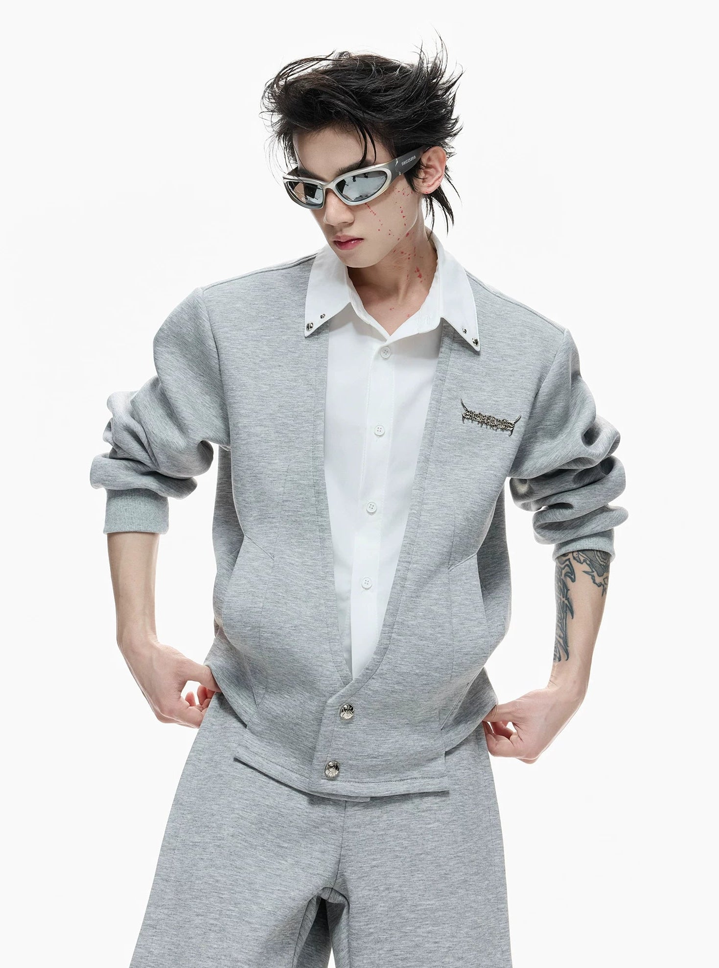 【26s Mar.】Layered Shirt Hoodie Set