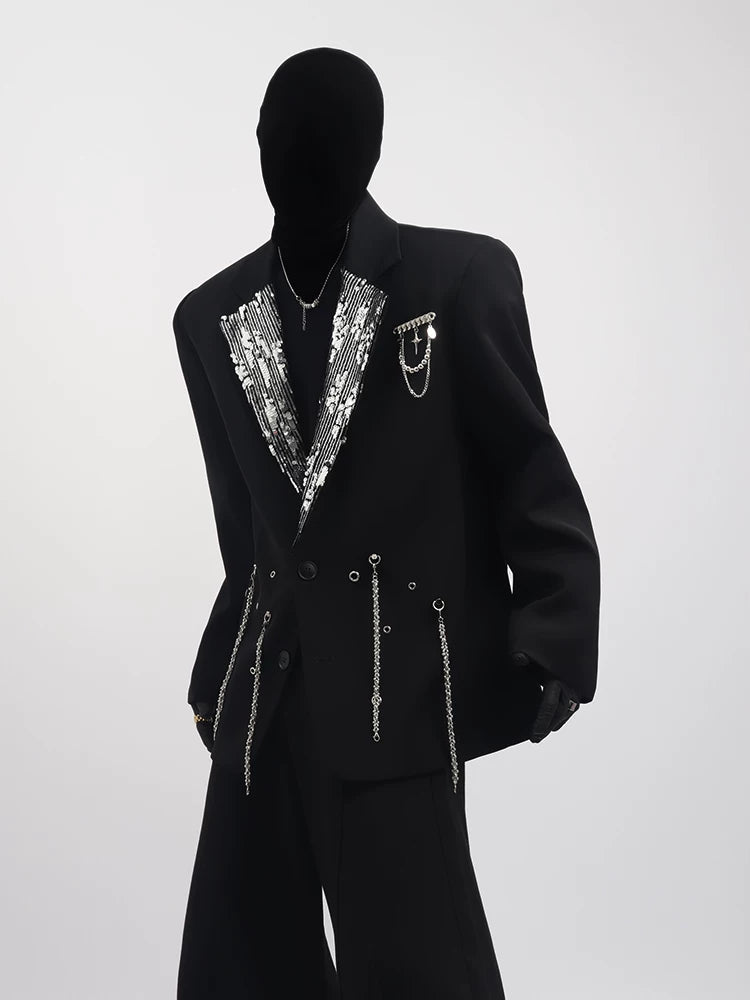 【26s Mar.】Sequin Tweed Chain Blazer