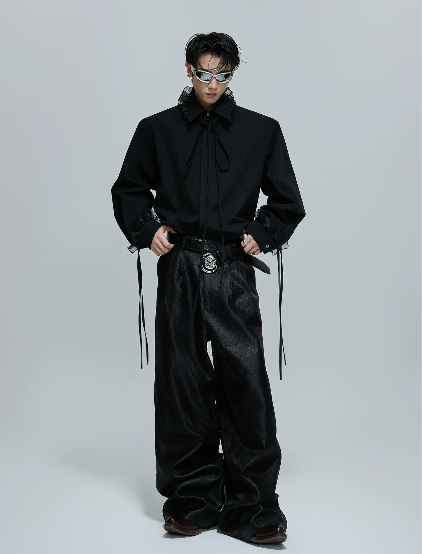 【25s Dec.】Detachable Lace Ribbon Design Shirt