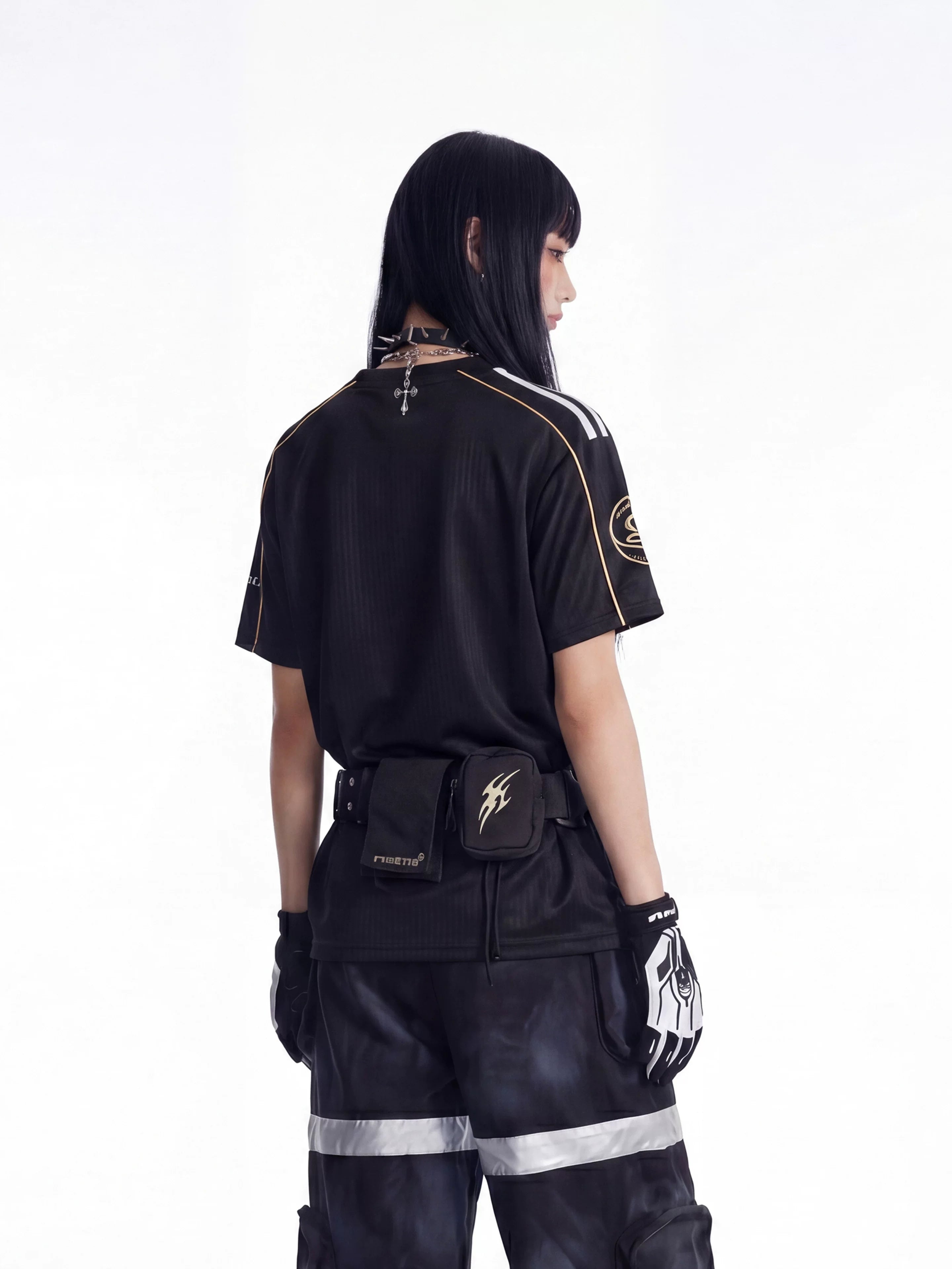 Black Minimal Jersey Tee