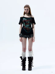 Y2K Sexy Butterfly Print T-shirt